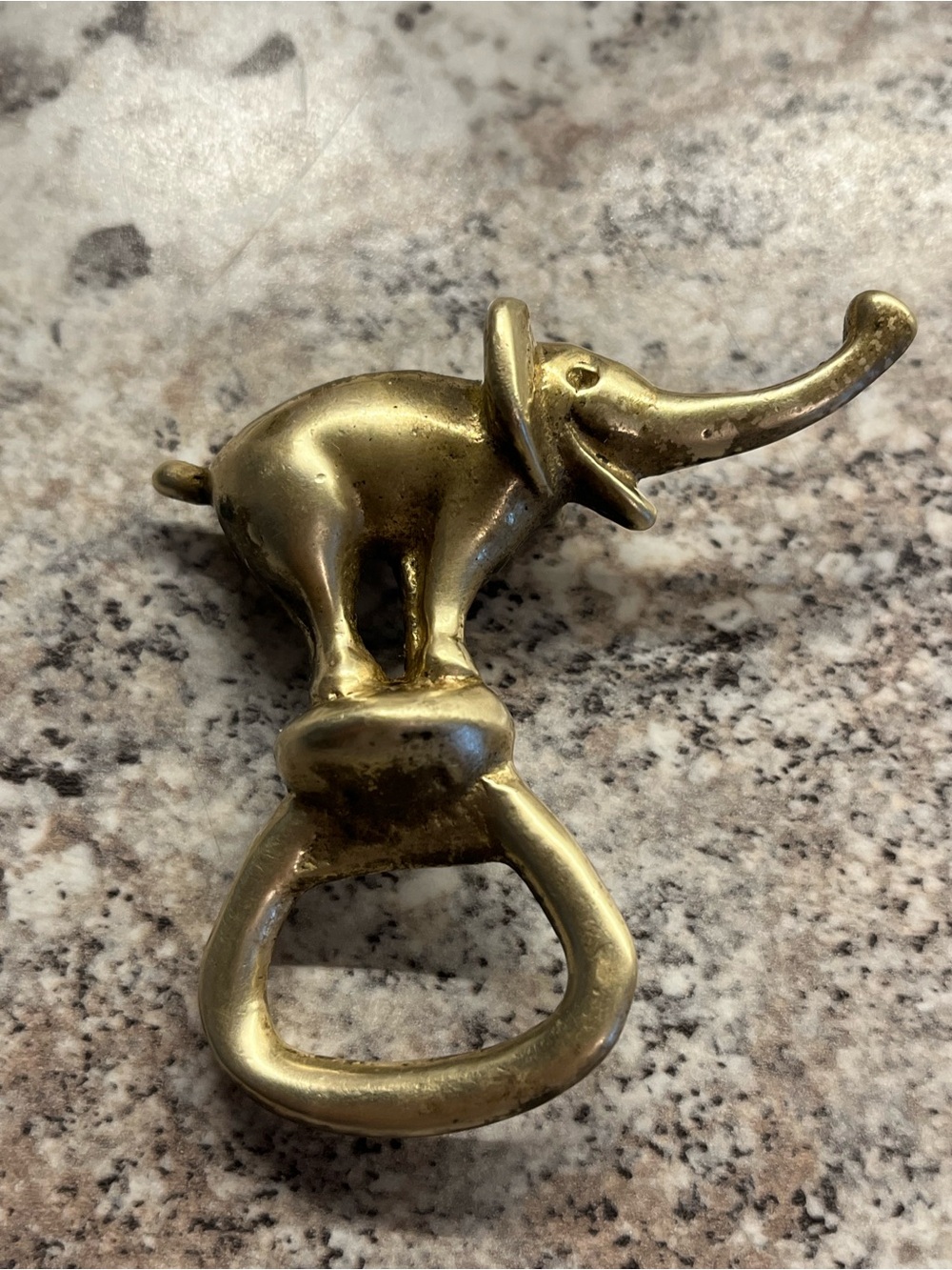 Vintage Brass Elephant Bottle Opener